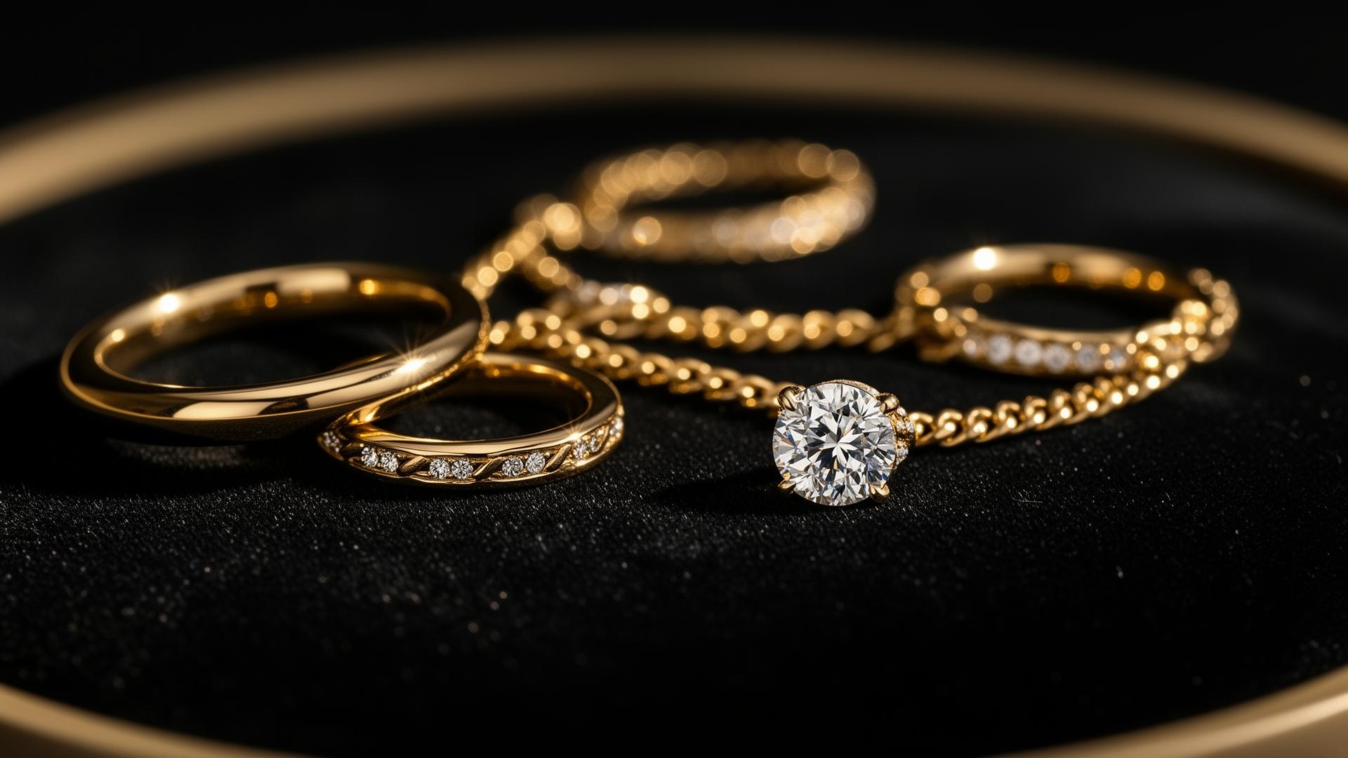 Molten gold being poured into a jewelry ring cast
